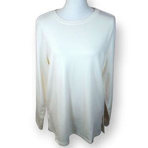 ZUDA CREAM LING SLEEVE T-SHIRT SZ.M EUC